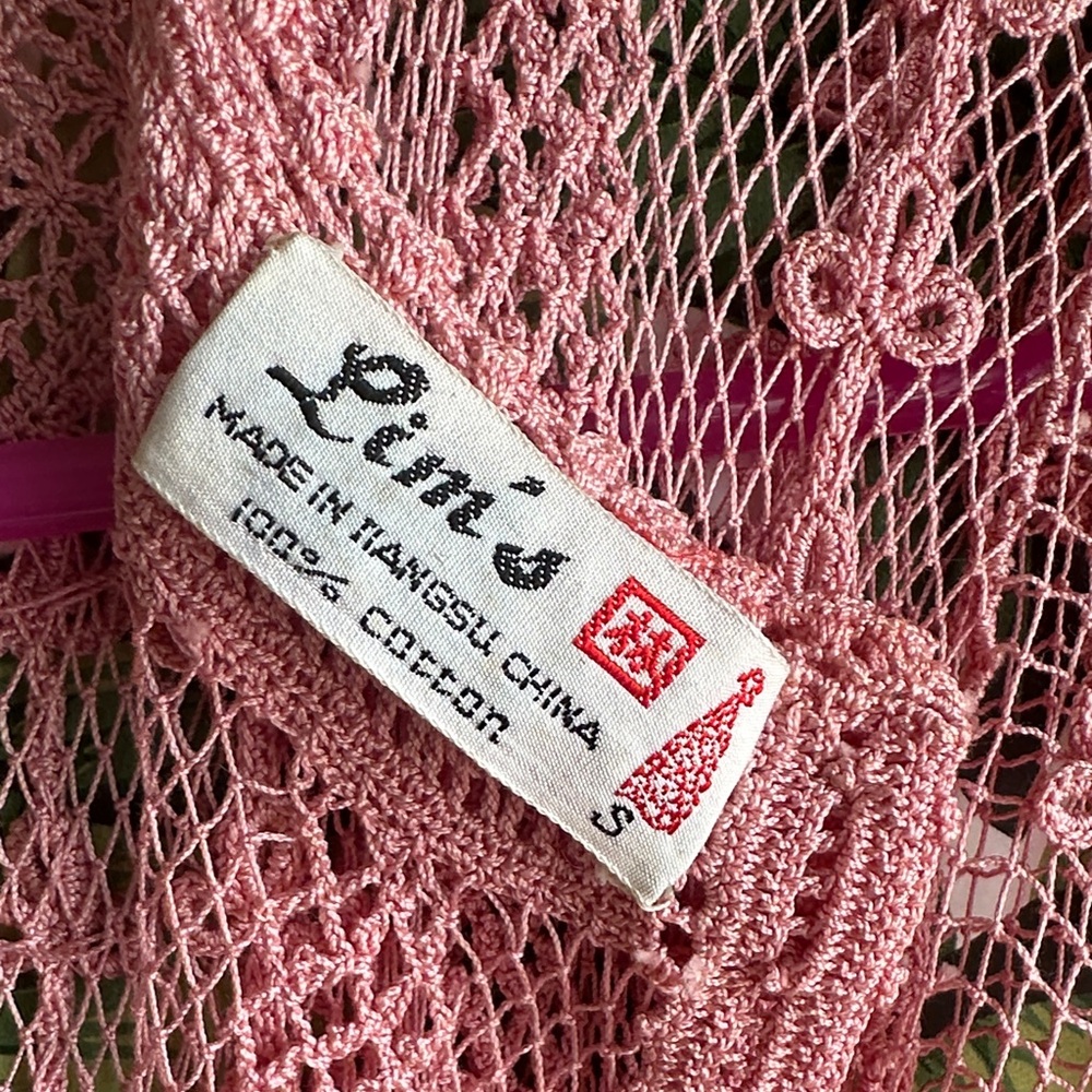 Women's Pink Lace Maxi Dress - Picture 2 of 5